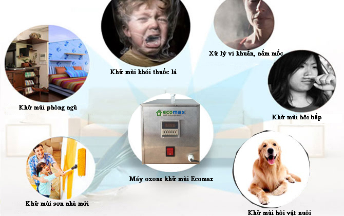 Ứng dụng của máy ozone khử mùi