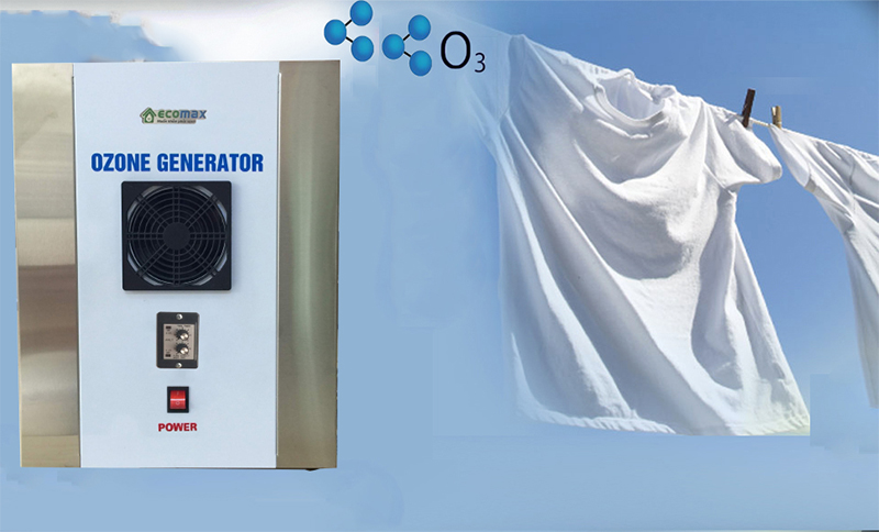 Giạt quần áo với nước sục ozone